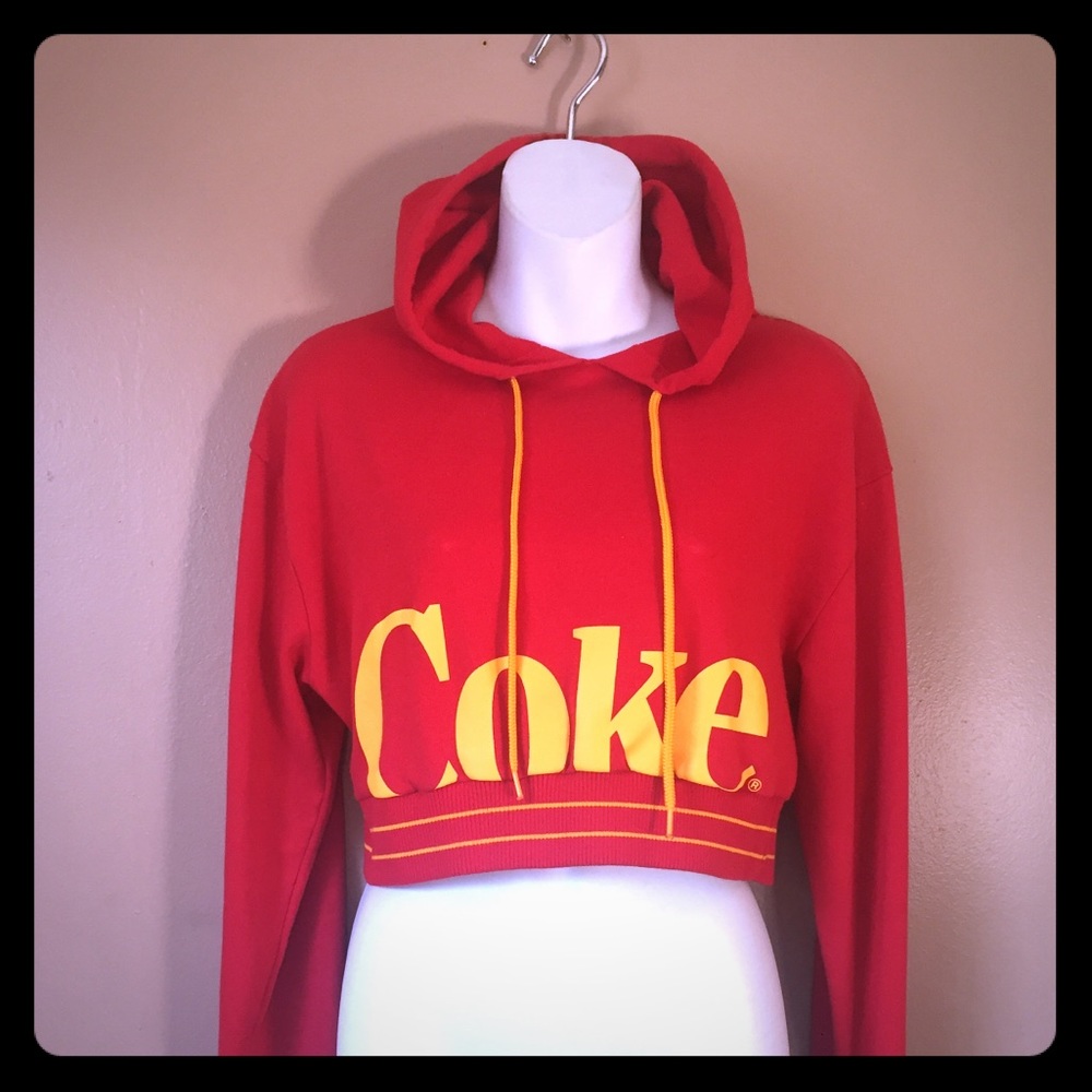 Coke cropped hoddie